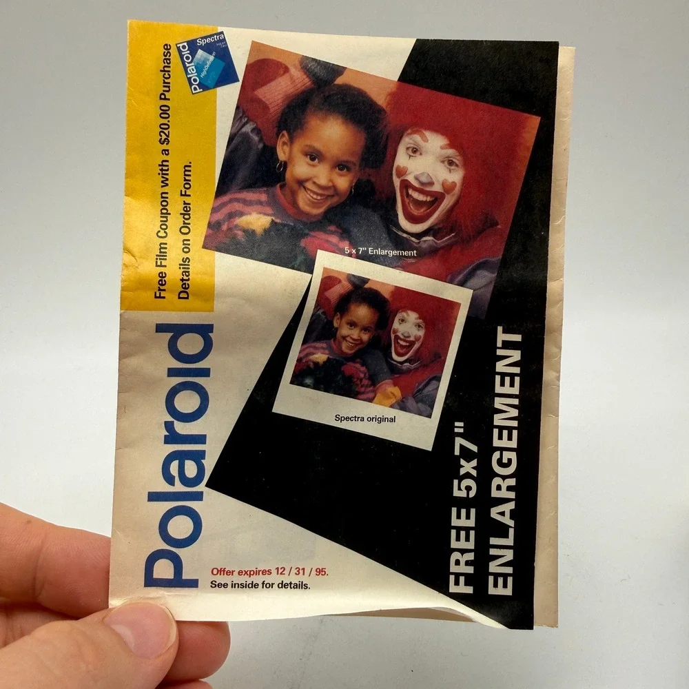 Polaroid Spectra High Definition Instant Film 1-Pack Color Expired 12/95